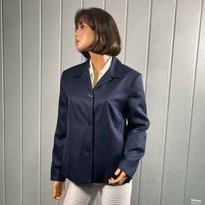 Talbot's Women's Dark Blue Silk/WoolBlazer Sz 8